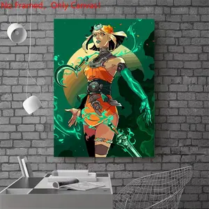 1 piece/set frameless canvas painting print poster, Game Poster art，Melinoe from Hades Game，a perfect gift for Video games loves, ideal gift for bedroom, living room, dorm hallway, kitchen, mural, wall decoration, room decor