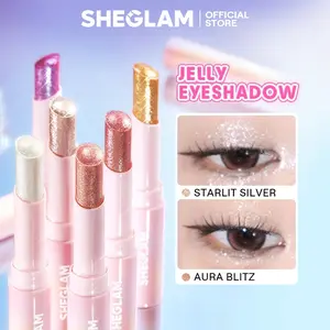 SHEGLAM Crystal Jelly Glaze Stick Hydrating Glossy Lip Balm Sheer Tinted Moisturizing Lip Stick Smooth Jelly Texture Long Lasting Shine Non Sticky Lip Care for Daily Makeup and Natural Look