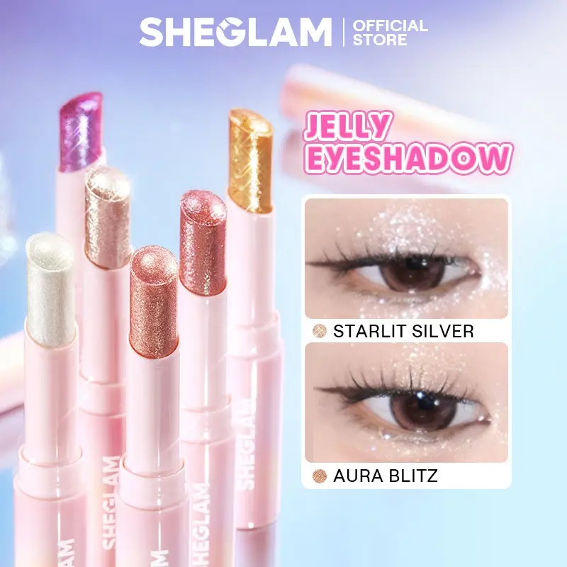 Summervibes SHEGLAM Crystal Jelly Glaze Stick Hydrating Glossy Lip Balm Sheer Tinted Moisturizing Lip Stick Smooth Jelly Texture Long Lasting Shine Non Sticky Lip Care for Daily Makeup and Natural Look