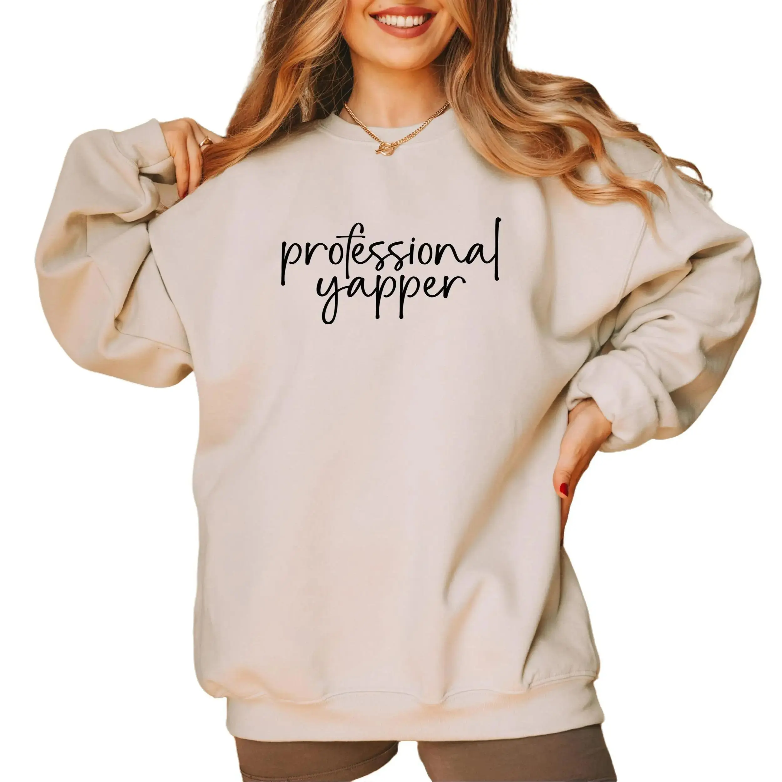 Professional Yapper Shirt - Casual Cotton Shirt for Homesteaders & Farmers, Foldable, Loose-Fitting, Great Gift for Moms - Womenswear, Traditional