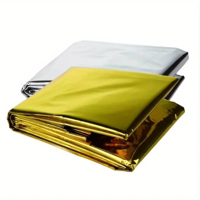 Emergency Survival Blanket - Outdoor Camping Hiking Fire Safety Thermal Insulation Reflective Mylar Blanket - Waterproof Sunproof Durable First Aid Rescue Blanket for Industrial And Scientific Use