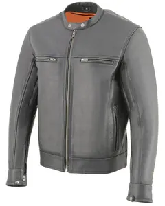 Milwaukee Leather Men's Cool-Tec Scooter Style Motorcycle Jacket - Mlm1551