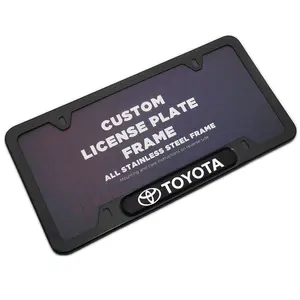 Black / Chrome Front or Rear Stainless Steel License Plate Frame Protect Cover Fit Toyota Decorate Accessories Gifts