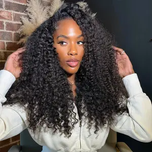 [3 In 1 Half Wig] OQ HAIR Water Wave Half Wig Invisible Hairline Wear Go Glueless Wig With Drawstring Seamless Flig Over Wig Human Hair #TikTokShopBlackFriday