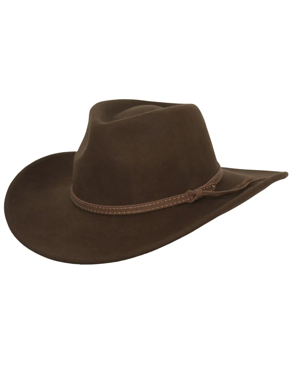 Outback Trading Co Men's Co. Cooper River Crushable Australian Wool Felt Hat - 1391 Brown
