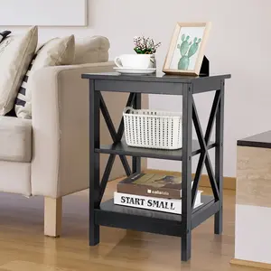 Segawe MDF End Table - Modern Bedside Table, Simple Style Storage Organizer, Multi-Use Indoor Furniture for Living Room, Bedroom