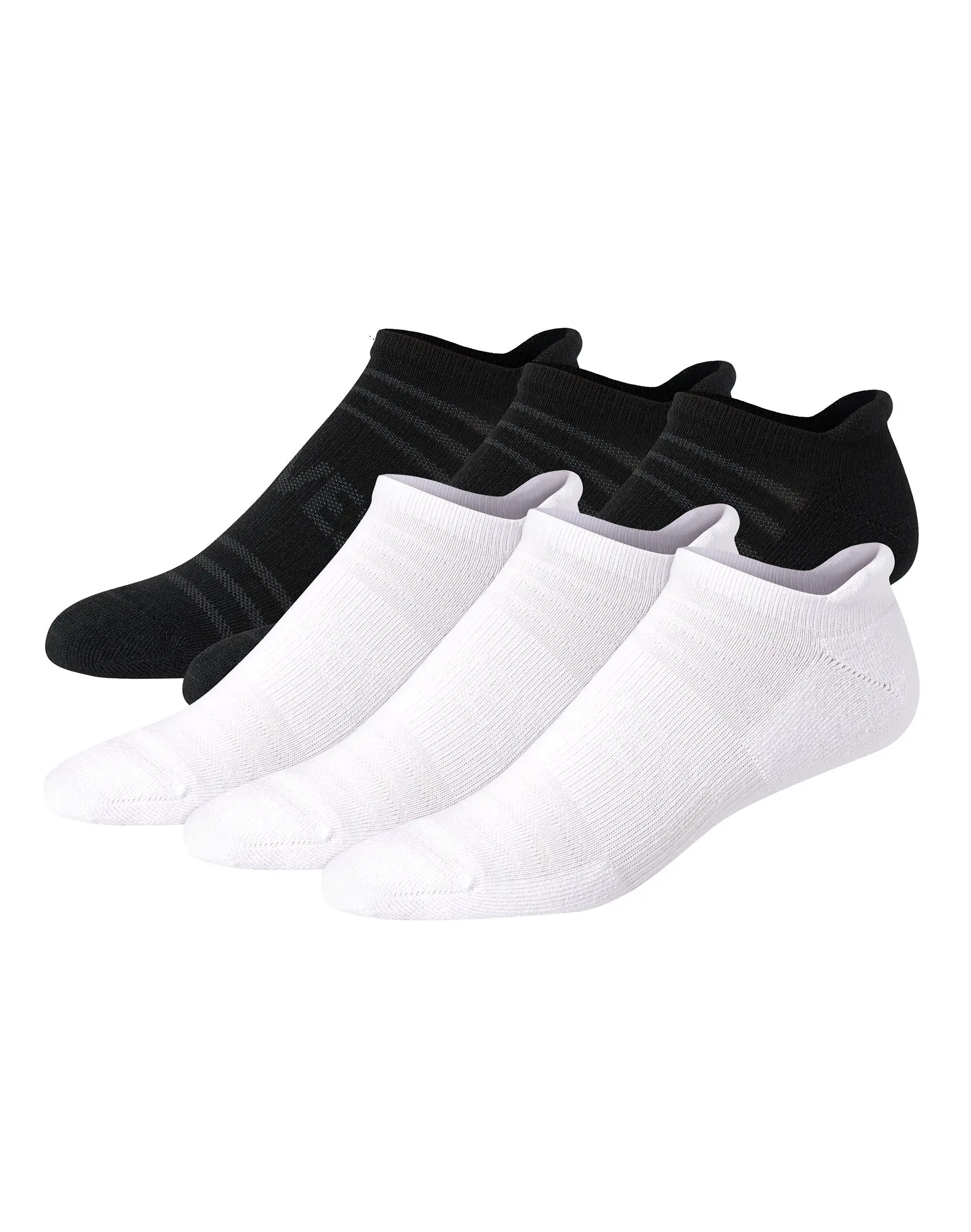 Hanes Moves Breathable Mesh Men’s Heel Shield Socks Shoe Sizes 6-12 6-pairs Men's Underwear Multi Pack Comfortable Fit Soft Stretch Fabric Hmmv88