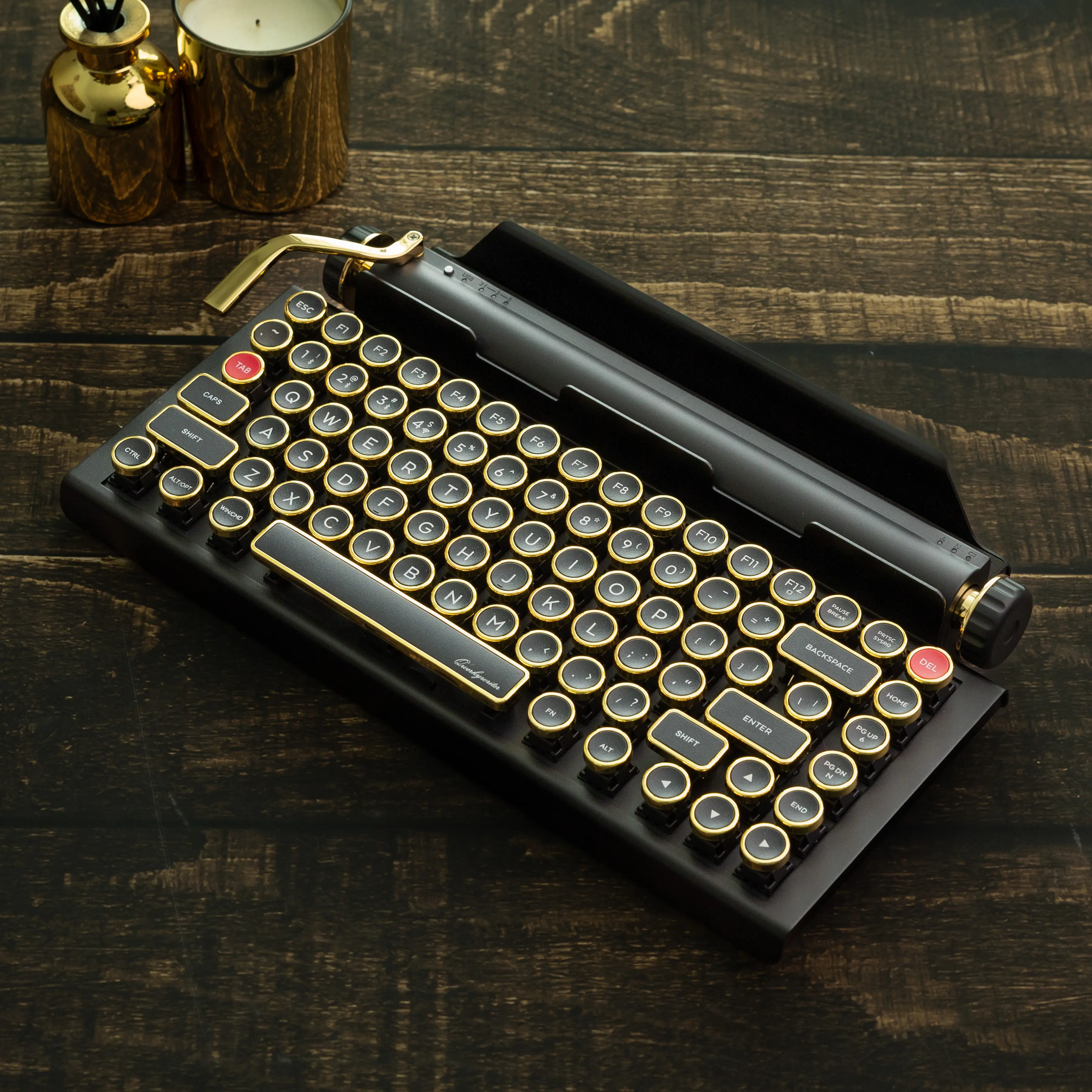 Limited Black Gold Premium Aluminum Typewriter Keyboard QWERKYWRITER 2 Limited Black Gold Premium Aluminum Typewriter Keyboard QWERKYWRITER 2