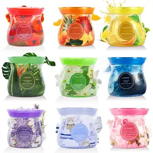 2 Pcs Odor Eliminator Gel Beads Air Freshener Crystal Bead Odor Neutralizing Gel for Home Bathrooms Cars Boats RVs Toilet Scented 14 Ounce Each 23 scents Chioce Cherry Blossom,  Apple Cinnamon, Carribean Green , Multiple Scents Choices Fragrance Aroma
