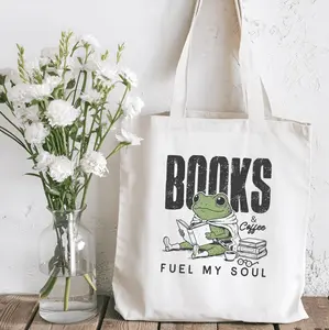 Books Fuel My Soul Sublimated Canvas Tote Bag