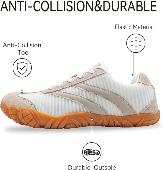 【2026 pro】Barefoot Shoes Women Casual Sneakers,Wide Toe Box Shoes Women Zero Drop Barefoot Shoe Men,Minimalist Trail Running Shoe,Non-Slip Lightweight Breathable Comfortable Fashion Walking Hiking Shoes Unisex