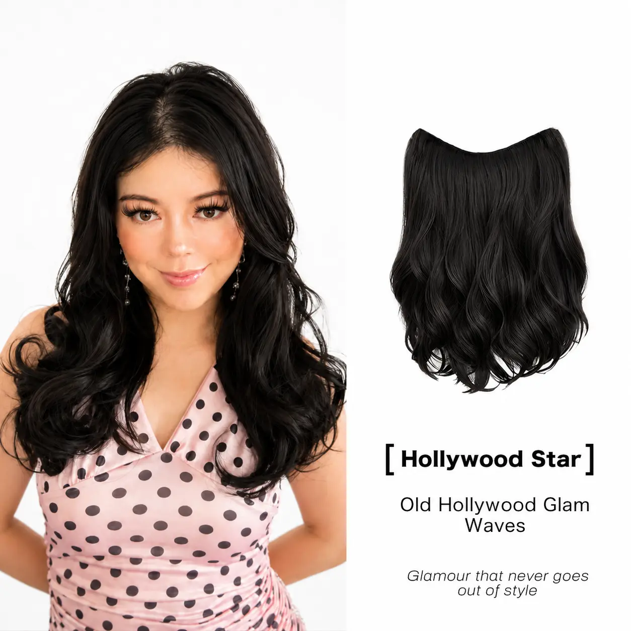 [Hollywood Star]-Qbeauty Invisible Layered  18-inch Clip in Hair Extensions by Amara