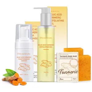 4 in 1 Turmeric & Kojic Acid Brightening Set for Intimate Area: Dark Spot Remover, Dead Skin Cells Remover, Skin Brightening, Even Tone, for Body, Underarm, Knees, Elbows, Inner Thigh, Bikini Areas