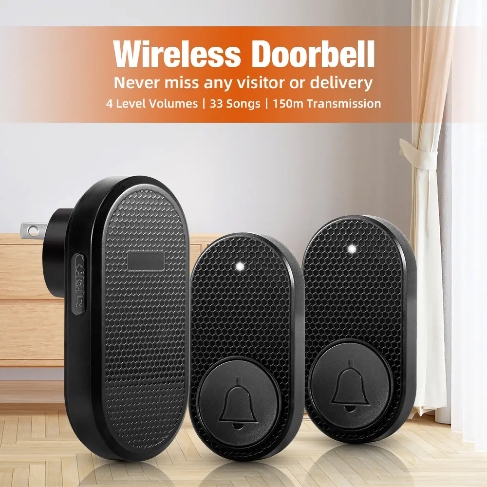 Smart doorbell wireless electronic doorbell ultra-long distance intelligent M558 doorbell two-story universal audio-grade large speaker door bell Dingdong doorbell (2 presses a ring) surprises