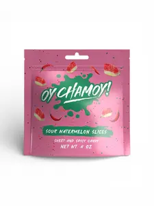 Oy Chamoy! Sweet, Spicy and Sour Watermelon Slices Gummy Candy 4oz - Perfect Snack for Any Occasion