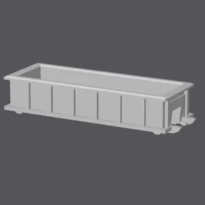 Blue Line Custom Creations 3D Printed Roll-Off Dumpster, N HO O Scale Model Railroad Industrial Scenery