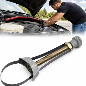 New Adjustable Diameter Belt Oil Filter Wrench, for Various Cars SUV Truck Oil Filter Changing, Multifunctional Auto Repair Hardware, Freely Adjust Caliber Fit Irregular & Round Filter Shells