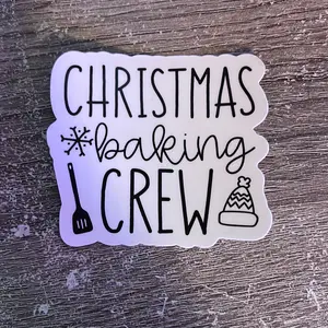 Christmas baking crew sticker