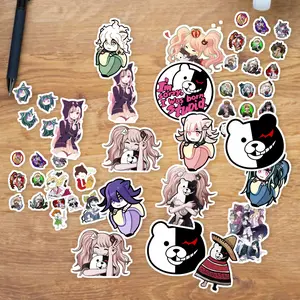 Stickers Pack 20 Pcs Danganronpa Laptop Car Guitar Vinyl Waterproof Skateboard Water Bumper Colorful Bottle Aesthetic Bike Luggage