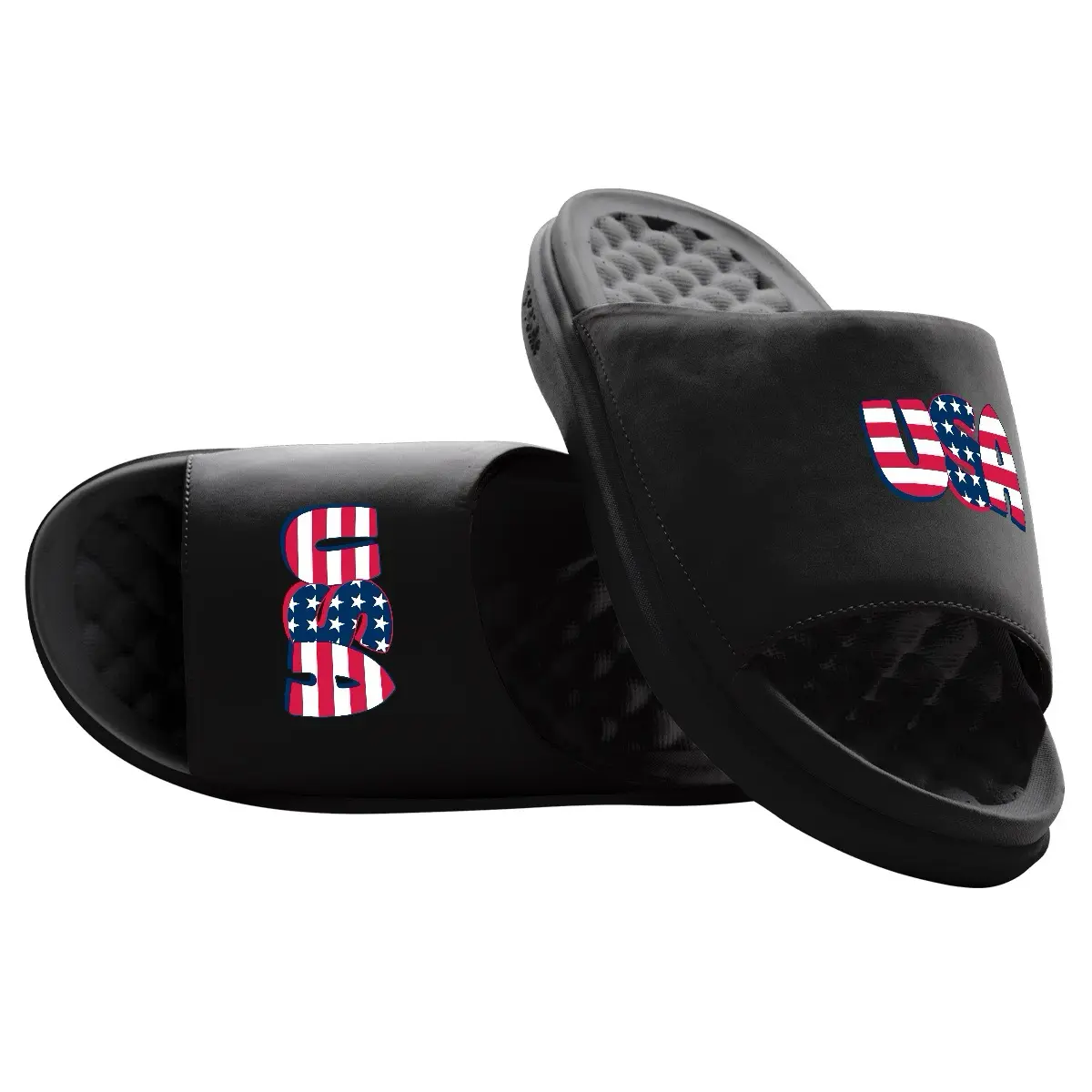 USA Bubble Letter Motive Slide  Flipflop Slipper