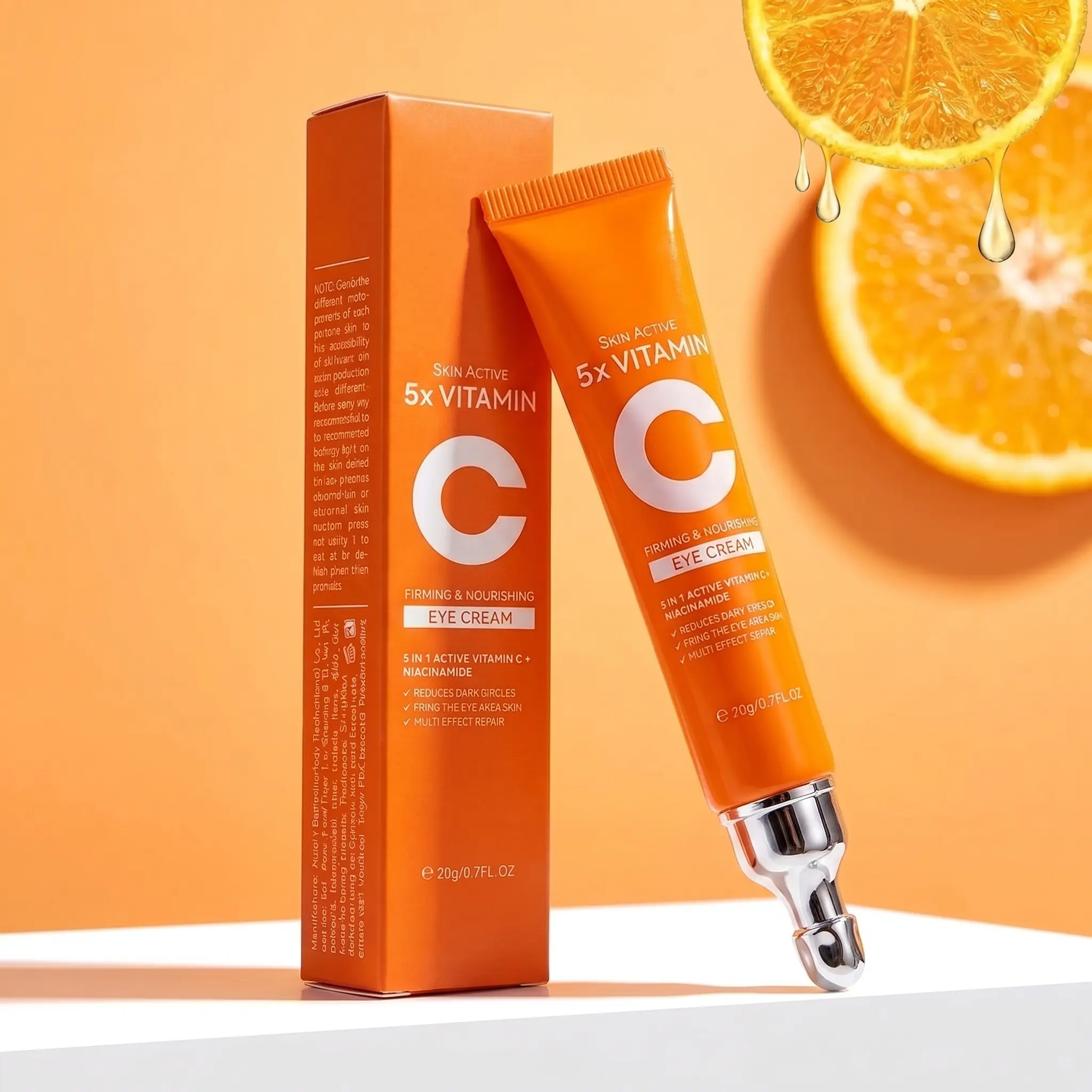Orange Glow Vitamin C Eye Cream – The Aesthetic Skincare Add-On Your Routine Needs nourish hydration， Organic Ocular Eye boosting Serum skin type moisture