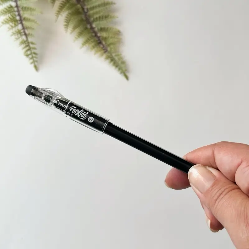 Frixion Heat Erasable Ball Point Pen Black Ink with Clear Case and Durable Design