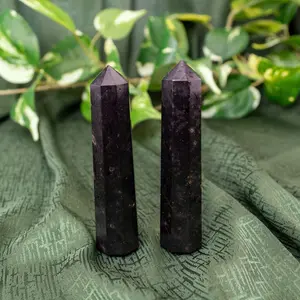 Down to Earth Black Tourmaline Crystal Tower – Protection, Energy Cleanse, EMF Shield, Root Chakra