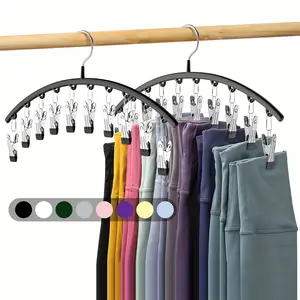 Hat Hangers for Closet Hanging, Metal Hat Organizer Holder for Hanger Closet Display, Hat Racks for Baseball Caps w/10 Clips, Hat Holder for Ball Caps & Accessories, Hat Hooks Storage, for Men Women