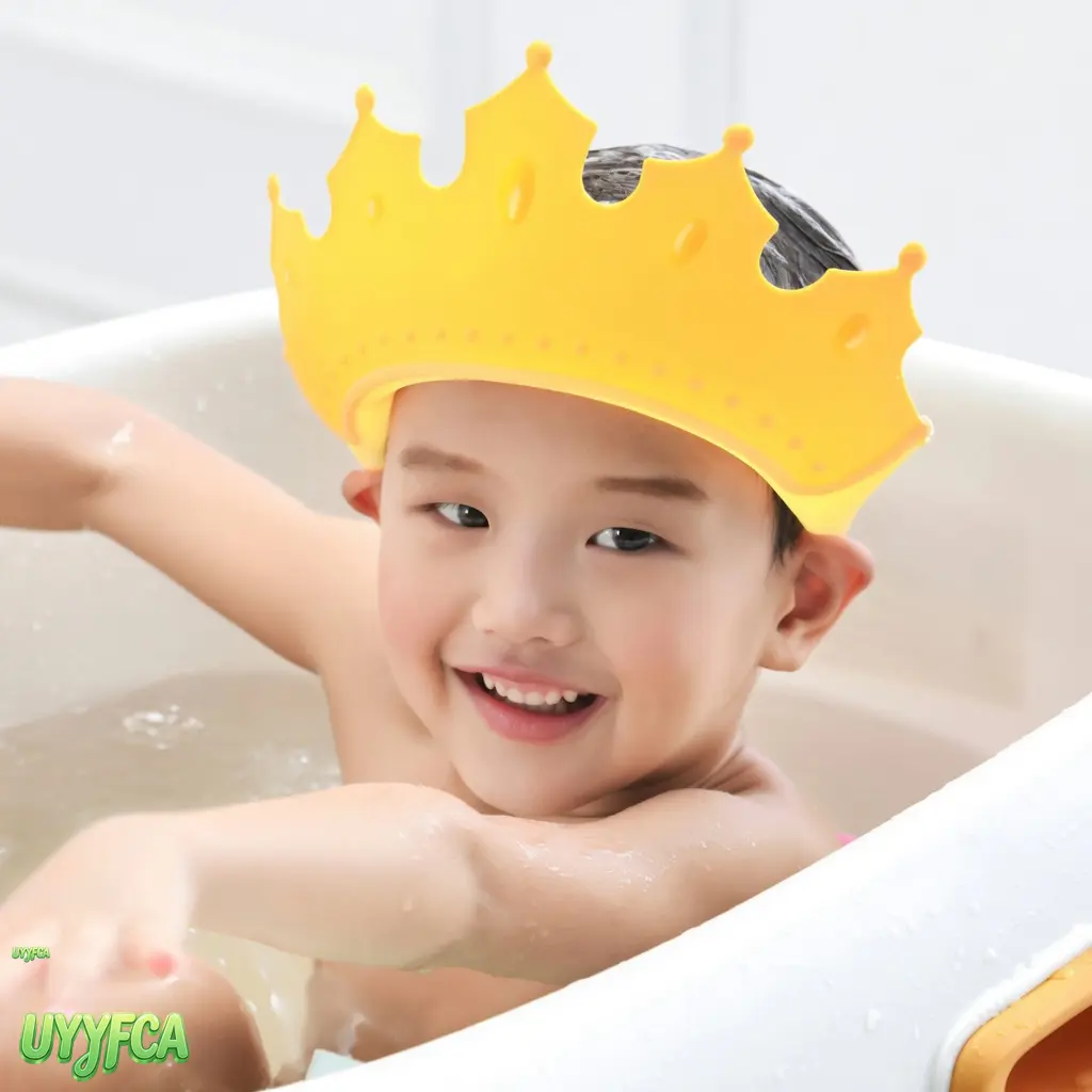Baby Shampoo Rinse Cup with Bear Design,Baby Crown Shampoo Cap Eye Protection Bath Water Rinser, BPA Free PP Hair Washing Cup with Ergonomic Handle, Toddler Bath Tool for No Tears Hair Rinsing and Infant Shower Time beach outfits summervibes,summerwins