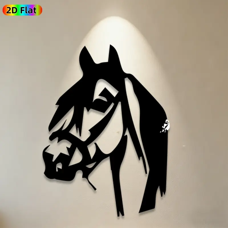 1pc Horse Metal Wall Art, Dynamic Horse Statue Mural, Ideal Gift for New Year, Christmas, Equestrian Decor Enthusiasts, Rust-Resistant Metal Wall Decor Wall Sculptures, Perfect for Living Room Wall & Garden Fence, Unique Home & Outdoor Decor