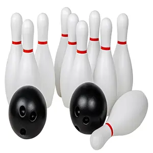 Small Kids Bowling Set - 10 Bowling Pins and 2 Plastic Ball Toddler Bowling Game - Indoor Outdoor Lawn Bowling Kit for Children - Lightweight, Safe, Family Play Set - Ideal Toy for Preschoolers, Party Fun, Garden Games