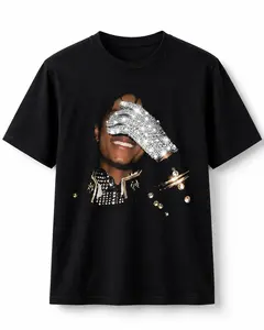 Sparkle Glove Music T-Shirt, "King Of Dance Portrait" Vintage Pop Inspired Graphic Tee, Fan Style Gift, Gildan 5000 Heavy Cotton