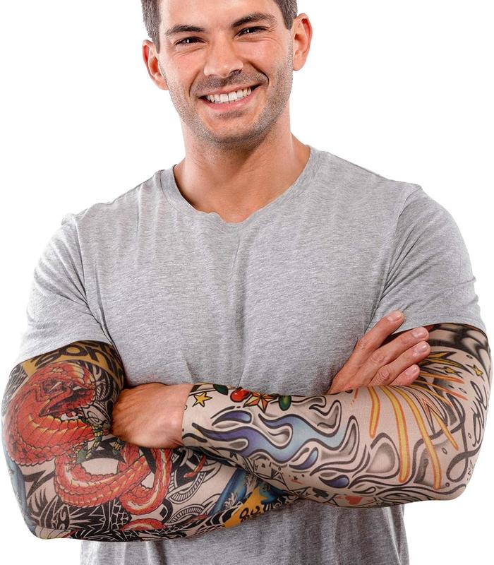 10PCS UV Tattoo Arm Sleeves Pack - Breathable, Lightweight, Great for All Outdoor & Fitness Activities Outdoorfun