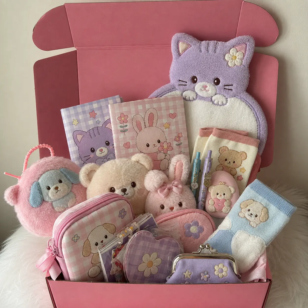 Millobox Mystery Scoop Gift Box, 15+ Cute Surprise Items and Everyday Accessories, Lucky Scoop Birthday, Holiday and Christmas Gift for Women and Teens