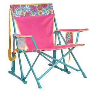Outdoor Kickback Rocker Camping Chair Summer Floral – Low Profile Foldable Rocking Chair for Outdoor Relaxation