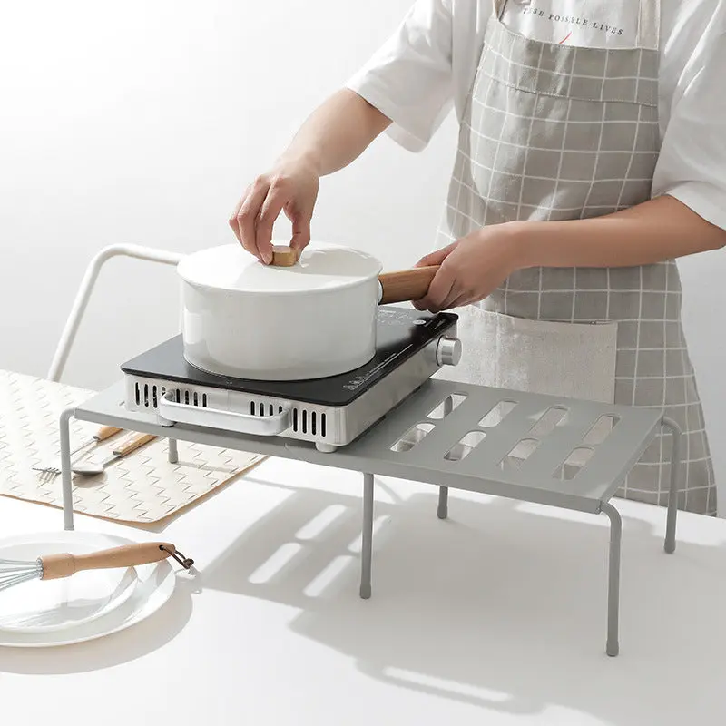 Adjustable Telescopic Kitchen Rack – Space-Saving Storage Organizer for Kitchen Supplies & Utensils