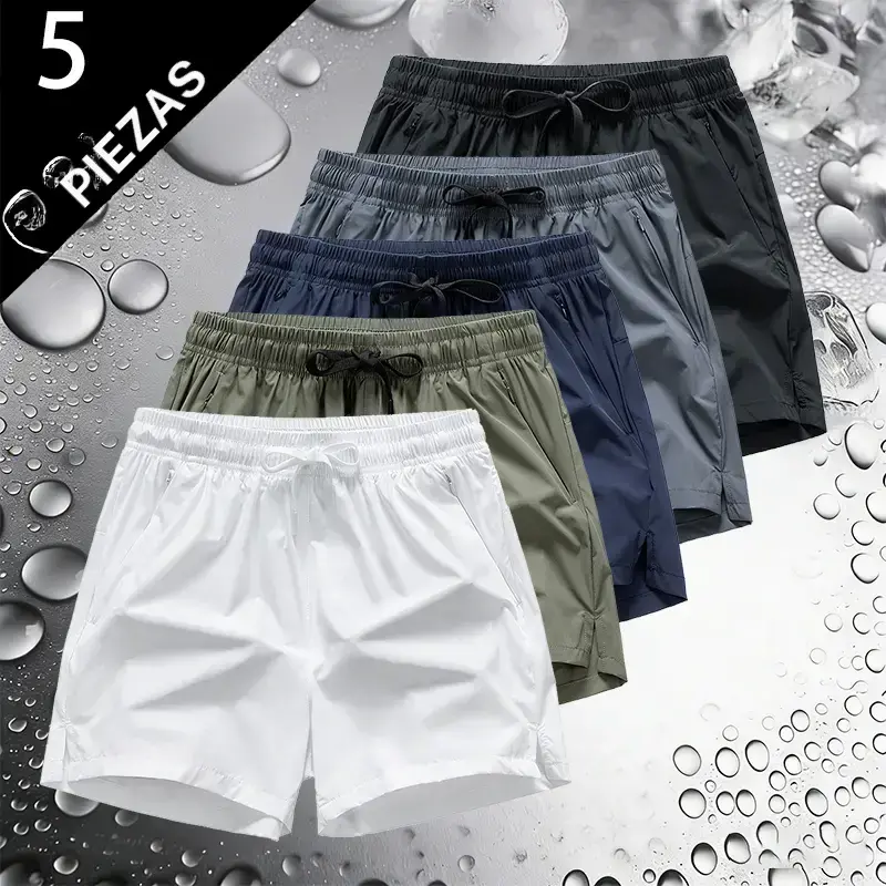 Men’s summer athletic shorts — lightweight fabric with drawstring and elastic waistband; loose fit, breathable and quick-drying; suitable for fitness, running, basketball, hiking, training, and everyday wear.