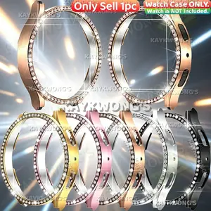 KAYKWONG'S 1-Piece Fashionable Durable Protective Watch Case Cover, Single Row Imitation Diamond Design, PC Material, Compatible with Samsung Galaxy Watch 4/5/6/7/8, 40mm/44mm, Protection
