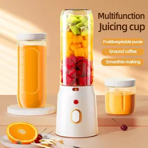 Portable Juicer Cup, USB Rechargeable Juicer Blender, Multifunctional Fruit & Vegetable Juicer, Household Kitchen Appliances for Home, Outdoor, Camping, Personal Blender, Multifunctional Juicer Cups