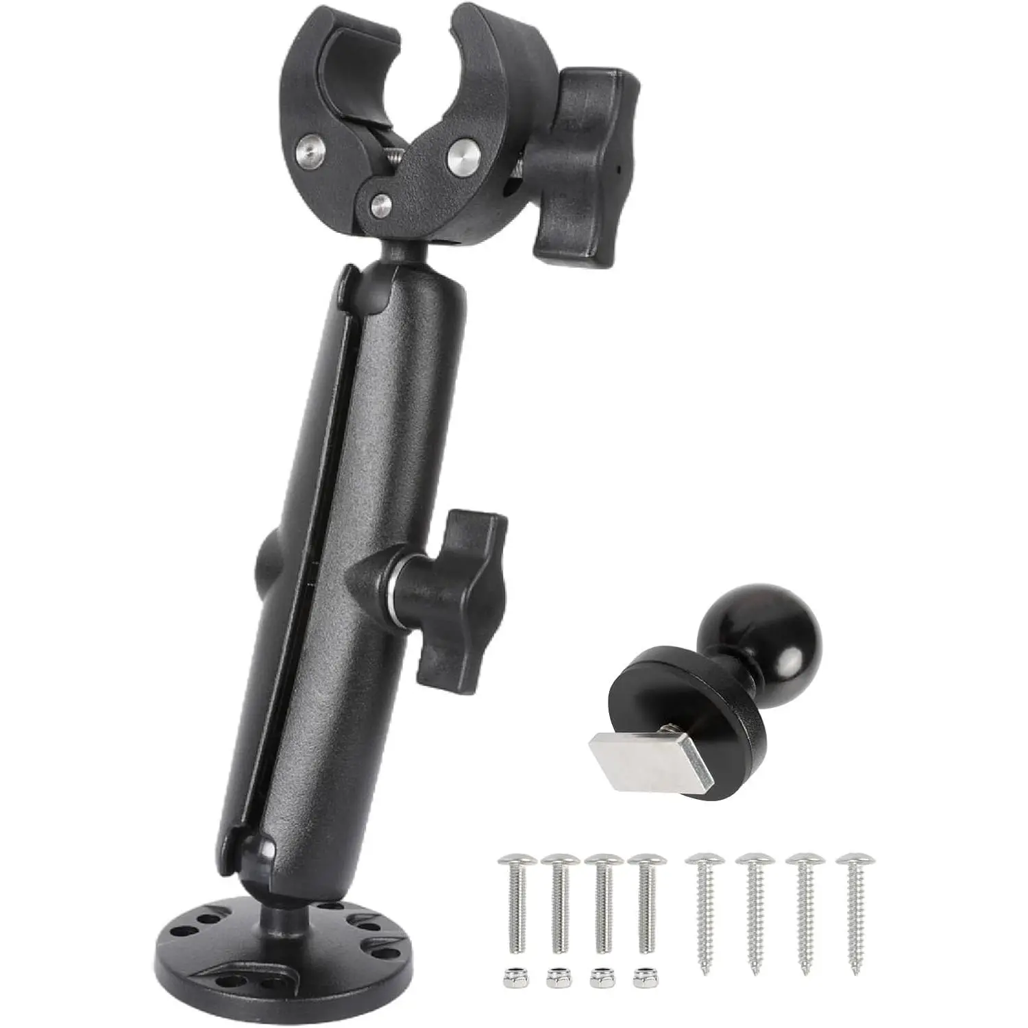 Trolling Motor Stabilizer Mount Support for Minn kota Terrova/Riptide Terrova/Ulterra/PowerDrive, 360° Adjustable Anti-Vibration Trolling Motor Shaft Clamp Mount
