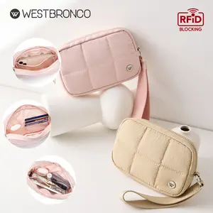 WESTBRONCO Bubble Makeup Pouch Chic Puffer RFID Wristlet Wallet for Women Travel Cosmetic Organizer for Mom, Ourdoor Waterproof Phone Wallet for Girls Gift for her Spring Tendy Purse TikTokShopStockUp