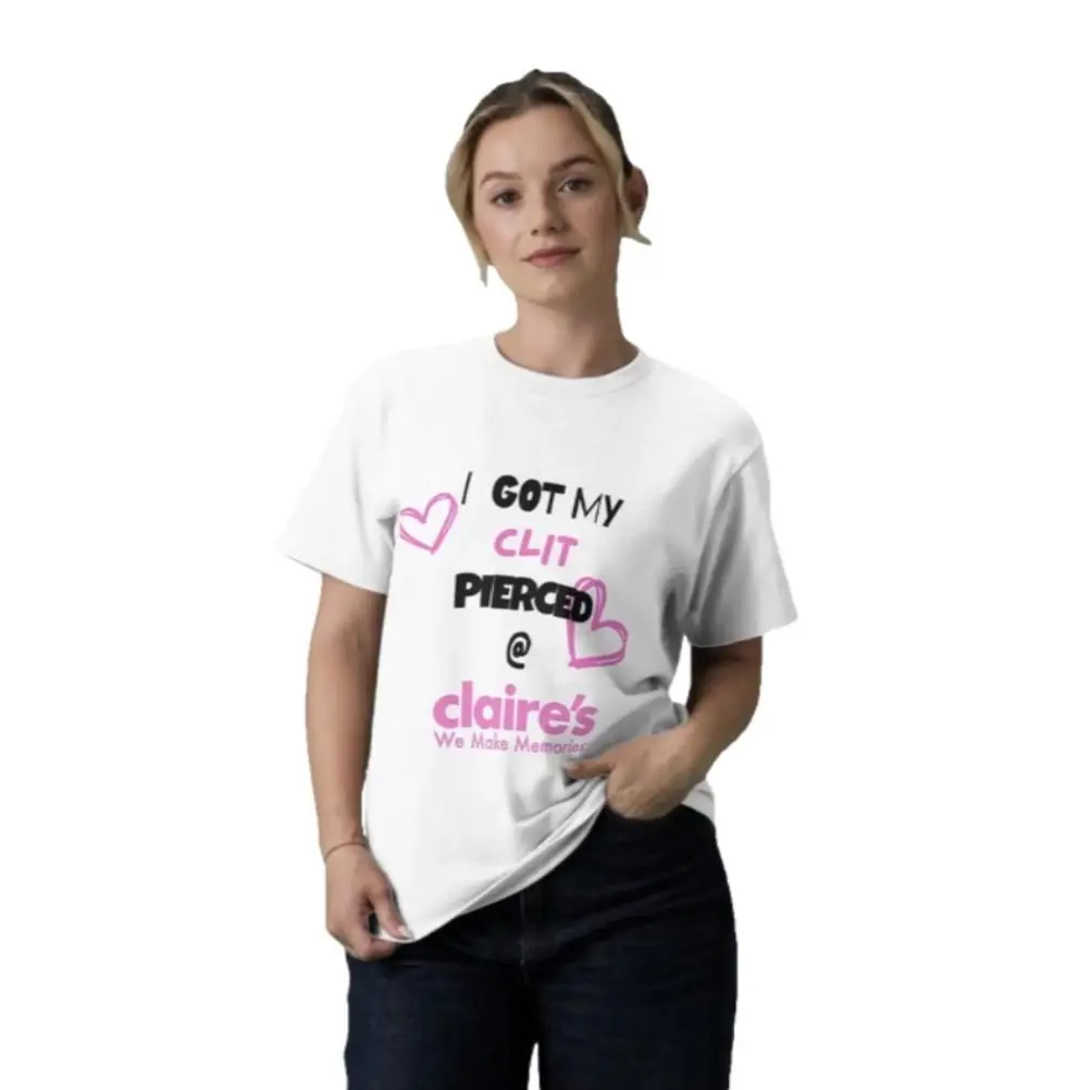 I Got My Clit Pierced T-Shirt | Novelty Piercing Shirt, Claire's Parody
