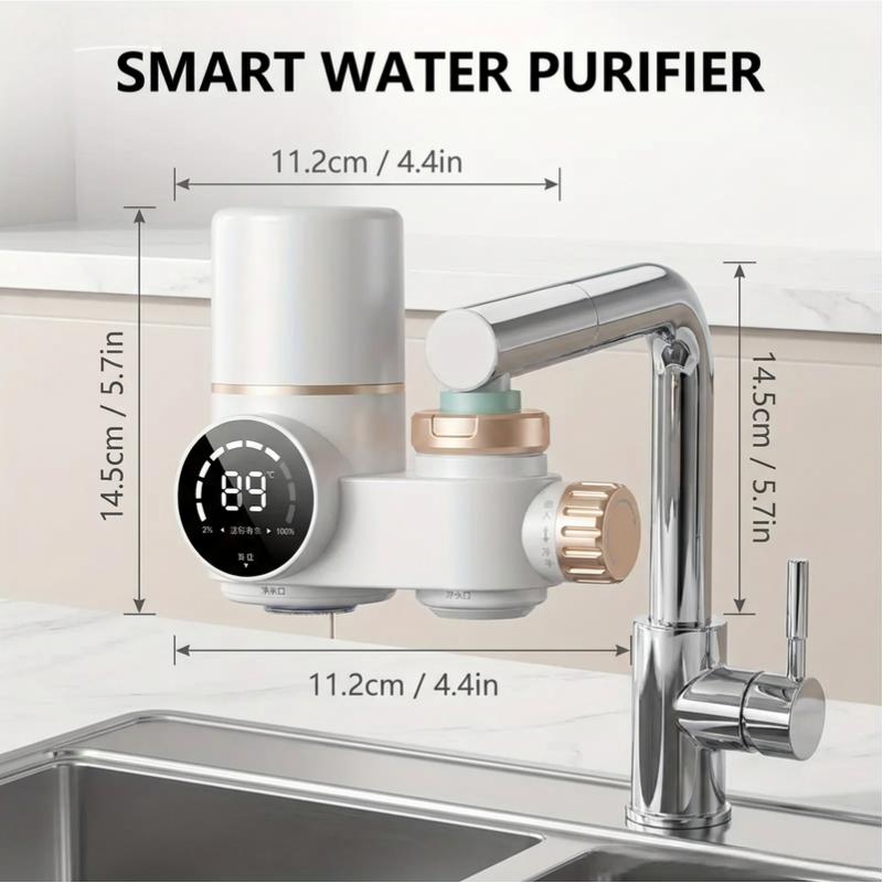 Visible Temperature Water Tap Purifier for Home Direct Drinking, Kitchen Front Filter, Dual Outlet Water Filter