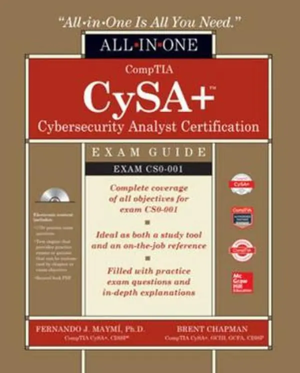 USED Book - Comptia Cysa+ Cybersecurity Analyst Certification All-In-One Exam Guide (Exam Cs0-001) [With Electronic Content] by Maymi, Fernando (Paperback) - english