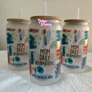 Mom Affirmations Glass Cup