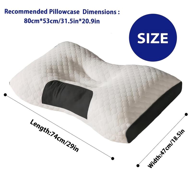 2pcs for buy one get one free - -Grade Soft Massage Neck Pillow, Adjustable Orthopedic Cervical Support with Removable Machine-Washable Cover & Ultrasound Massage for Sleeping Comfort