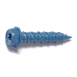 212 MAIN Torquemaster 51212 Hex Star Top Masonry Screw, 0.25x1.25 in., 100 Pack for Sailing, Outdoor Masonry Fixing Installations
