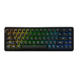 AJAZZ AK680 wired gaming mechanical keyboard, new gaming dedicated magnetic switch, low latency, fast response, high precision, 8K RGB light efficiency, portable, small array gaming mechanical keyboard, ergonomic support, multi-system, suitable for gaming