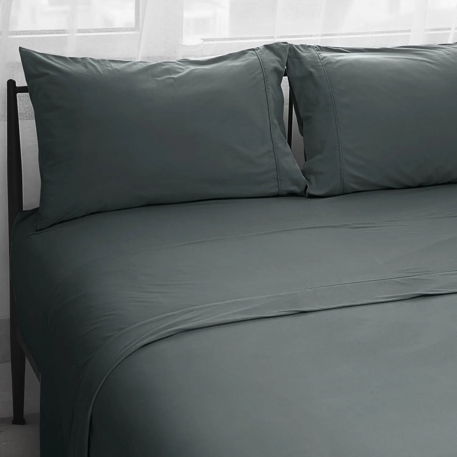 Deep Pocket Flannel Sheet Set- Luxury Brushed Microfiber- Super Soft and Warm 4- Flannel Bed Sheets-Shrinkage and Fade Resistant - Easy Care.(Charcoal, )...