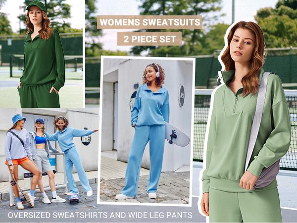 Pinspark Women's Two-Piece Sports Set Long-Sleeved Half-Zip Cardigan Sweatshirt Sports Pants Comfortable Wear Multiple Colors Sizes Pinspark Women's Two-Piece Sports Set Long-Sleeved Half-Zip Cardigan Sweatshirt Sports Pants Comfortable Wear Multiple Colors Sizes